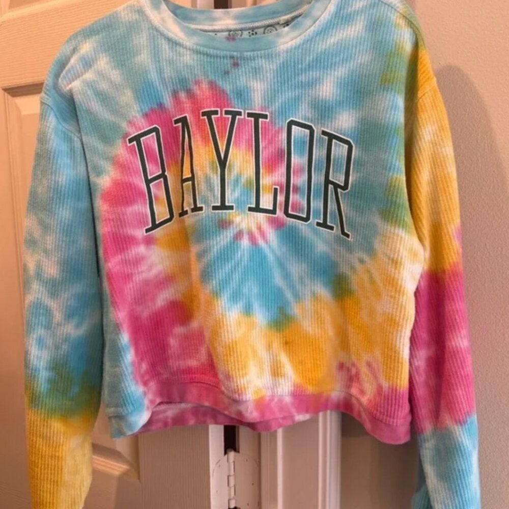 Baylor Large Sweatshirt Tie Dye STAINS